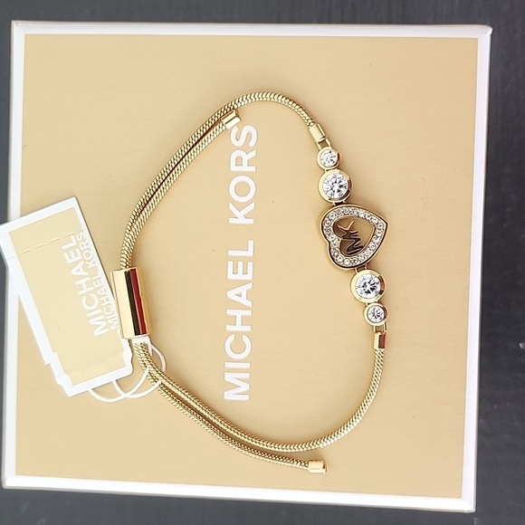 Michael kors goldtone adjustable bracelet - Picture 1 of 5